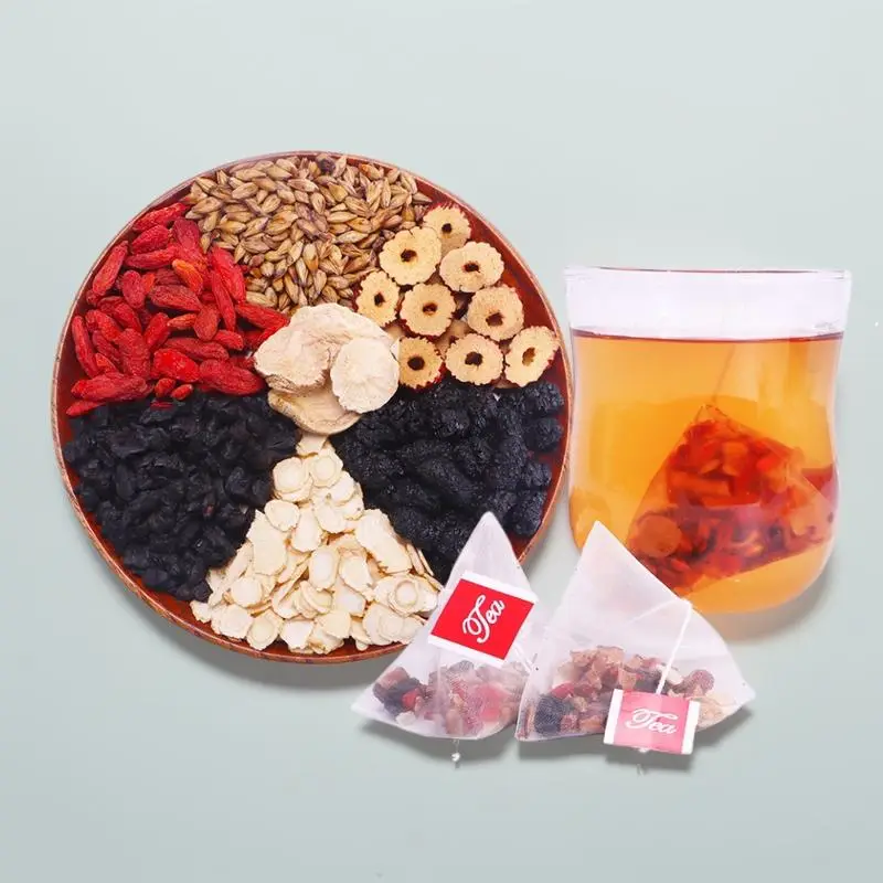 Five Treasures tea for kidney repair energizing Ginseng 30 Bags,Mother's Day Gift 100% Natural -Blend Barley, Red Dates, Goji, Mulberry and more， Boos