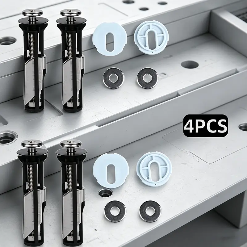 Universal Toilet Seat Bolt Kit - Quick Release, Easy Install, Waterproof, Corrosion Resistant Home Maintenance Fixing Screw Set for Household Toilet Seat Repair & Bathroom Facility Renovation, Home Use
