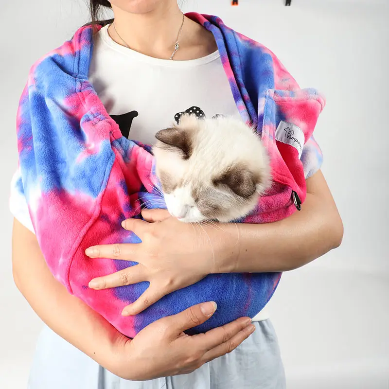 Cat Sling Carrier, Pet Sling Carrier, Large Bonding Sling Handsfree Carrier Pouch for Small Pets - Soft & Secure Design for Chinchillas, Hedgehogs, Ra