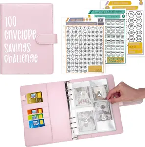 Money-Saving Challenge Binder: A5 Budget Binder with 100 Envelopes and Savings Challenges Book - Save $5,050, 10,000, 500 - Budget Planner for Saving and Budgeting - Money Saving - Perfect Gift