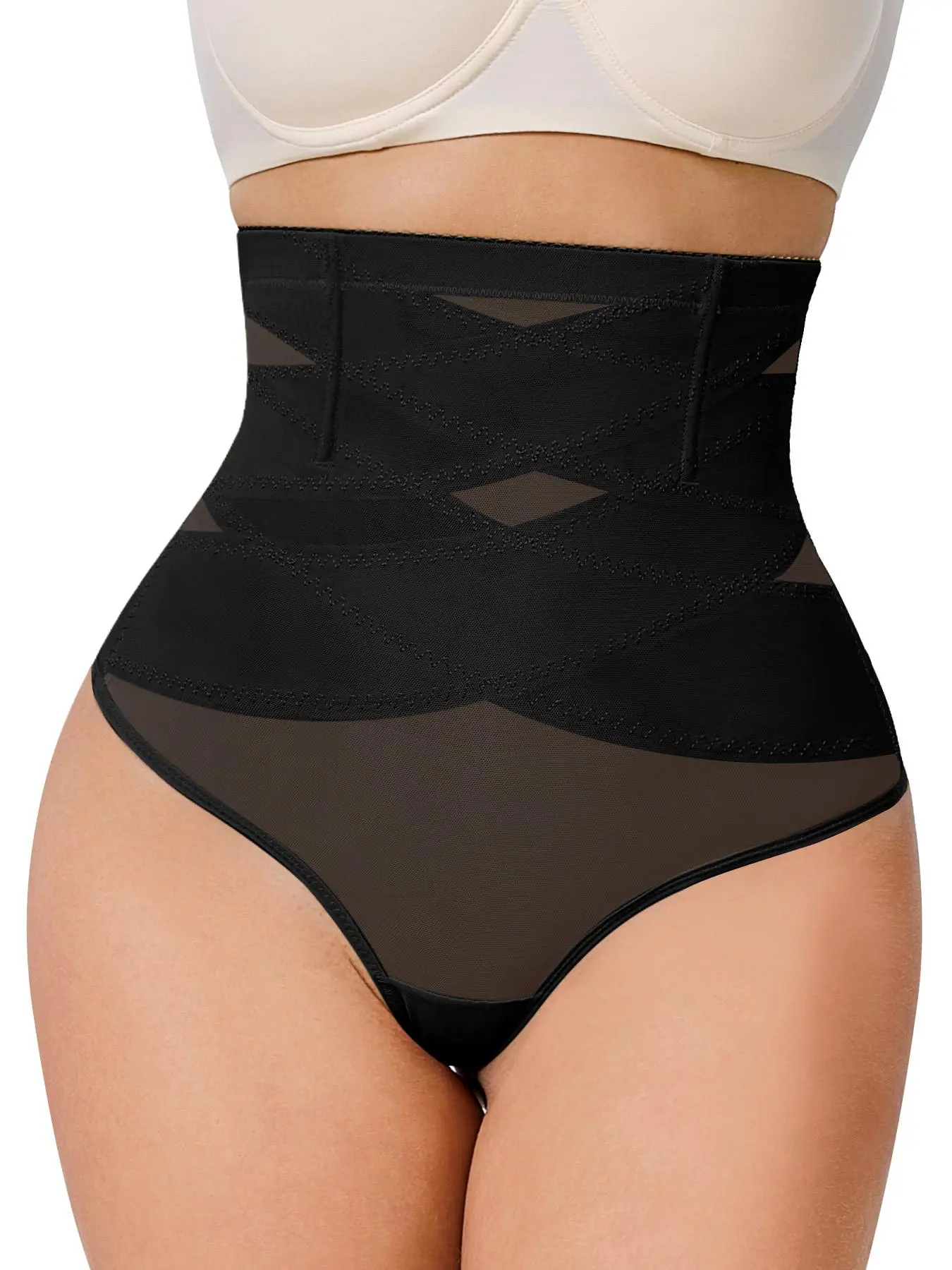 Women's High Waist Fitted Shaping Shapewear Panty, Firm Tummy Control Shaper Bottoms, High Stretch Shapewear Bottoms for Daily Wear, High Waisted Shapers