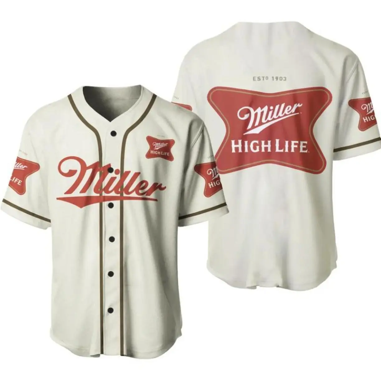 Trendy Miller Highlife Unisex Baseball Jerseys, Back To School Shirt, Summer Shirt, Classic Fashion, Timeless Design for All
