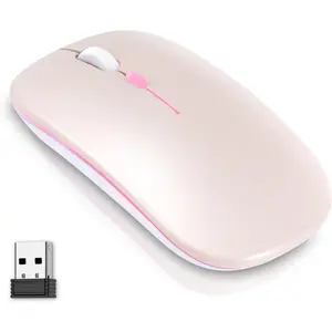 , Rechargeable USB Optical , LED Slim Dual Mode( 5.2 and 2.4G)   for Laptop, PC,  OS, Android, Windows (Type C  Port, )