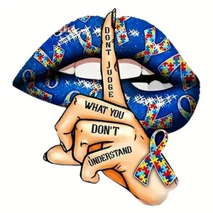 Autism Awareness Car Lip Print Sticker, Sticker for Cars, Creative Car Vinyl Decal, side decals, Car Exterior Decoration Accessories for Car Body Window