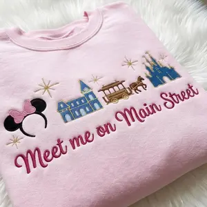 Embroidered Main Street Sweatshirt, Meet Me on Main Street Crewneck, Castle Shirt, Outfit, MagicalGift Casual