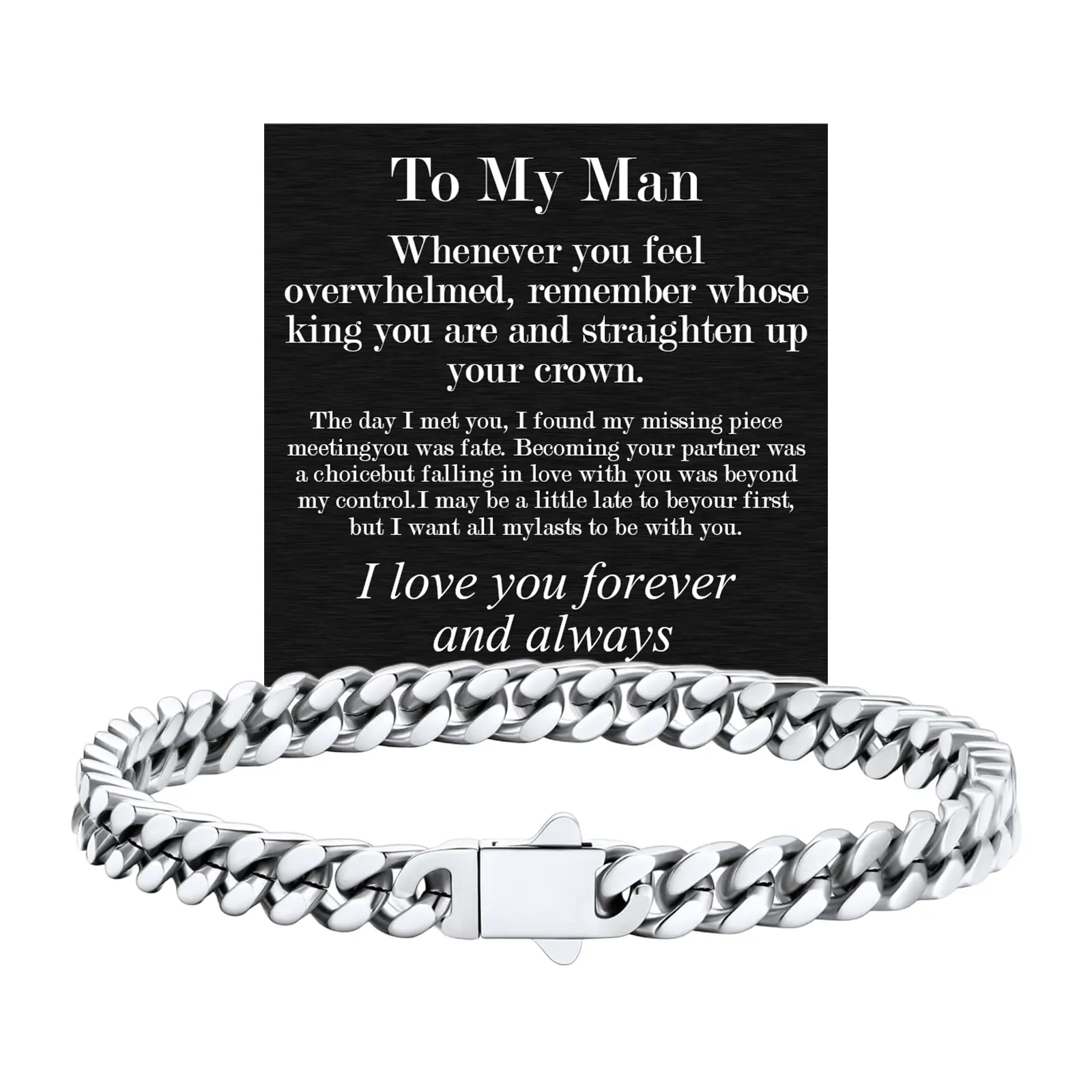 OIDEA Men's 5mm Stainless Steel Silver Cuban Link Bracelet, 8.3in Diamond-Cut High-Polished Hip Hop Accessory, Gift for Him, Bracelet for Boyfriend