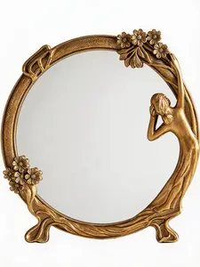 Mirror Wall Decor, Small Vanity Mirror, Vintage Decoration, Suitable for Desk, Room, Victorian Arch Frame, Home Desktop Art