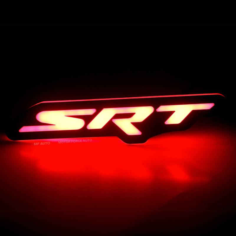 Flow Series SRT RGBW LED Badge Emblem for Dodge Charger, Challenger, Chrysler, and Jeep - Dynamic Multicolor Effects, Time-0-1 Hour Installation