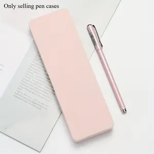 1pc Assorted Colors Plastic Pencil Case Box With Lid Snap Closure, Large Capacity School Supplies Storage Organizer Box