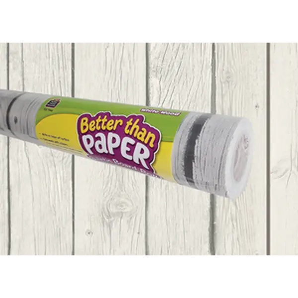 Teacher Created Resources TCR77366 4 x 12 in. White Wood Better Than Paper Bulletin Board Roll