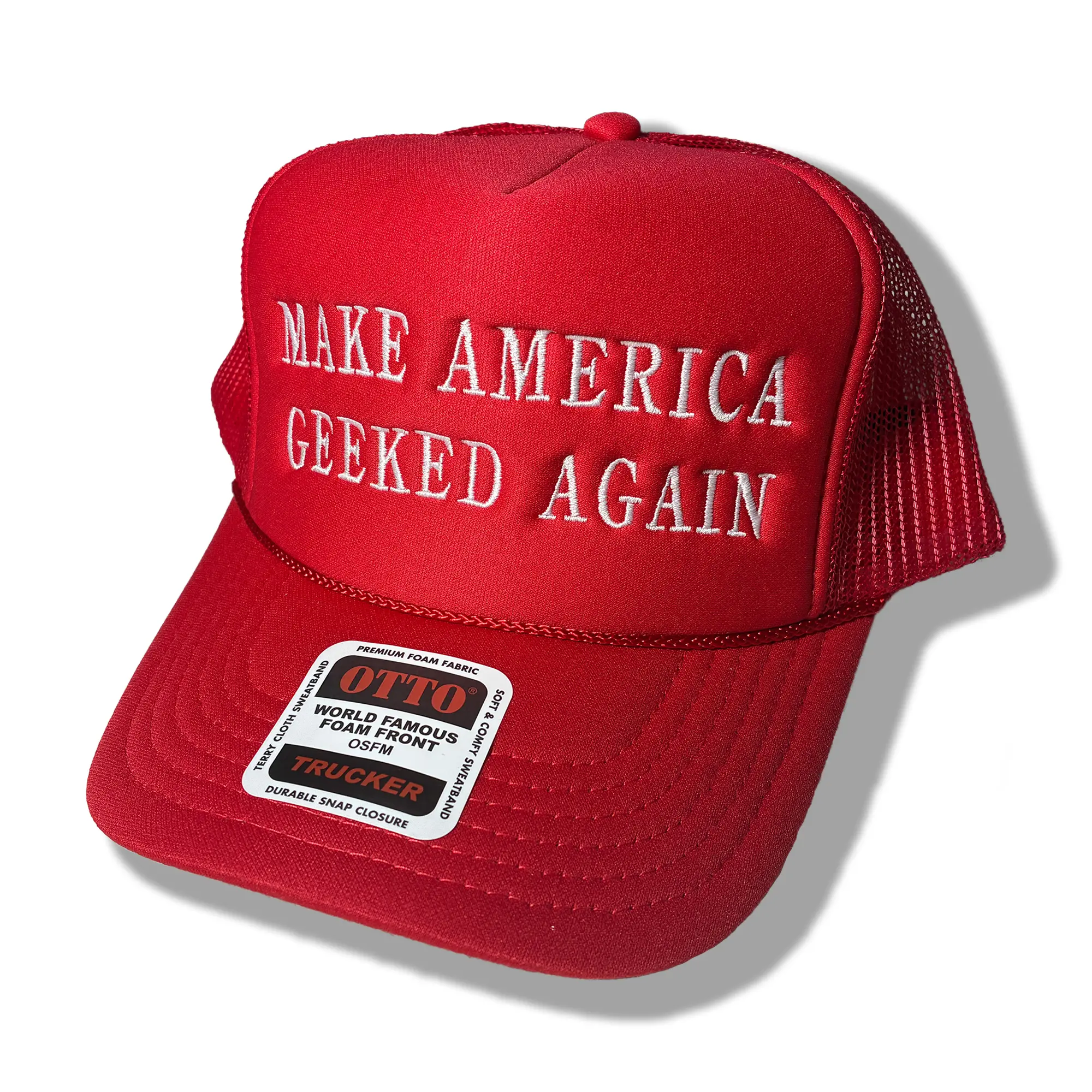 "Make America Geeked Again" Parody Foam Trucker Hat | Casual, Funny, Trendy, 100% Polyester, Mesh Back