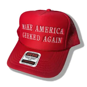 Make America Geeked Again | Casual, Funny, Trendy, Parody Foam Trucker Hat, 100% Polyester, Mesh Back