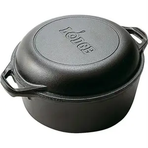 Cast Iron Serving Pot Cast Iron Double Dutch Oven, 5-Quart