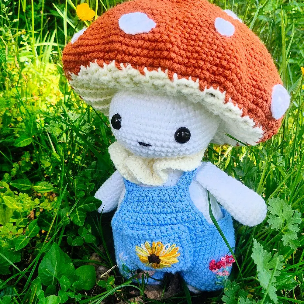 Rumi the Mushroom Friend Knitting & Crochet DIY Toy, Thistle Forest Series
