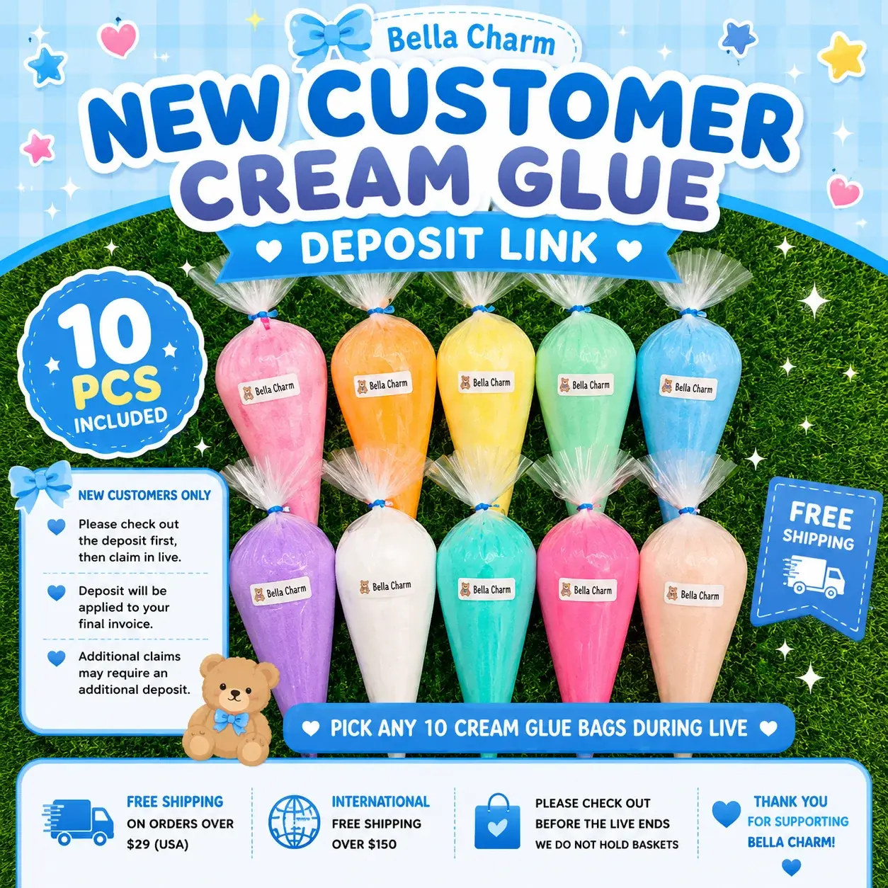 New Customer Deposit(Cream Glue Live)