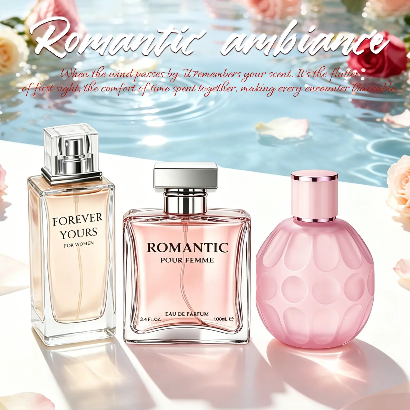 Women's 3-Pack 10.1oz Luxe Perfume Collection - Fresh, Gift Box, Juicy, Luxury Scent, Madagascar Vanilla Fragrance Sets - Quince Lychee Musk, Pear Vanilla Sandalwood, Amber Berry Woods - Everyday Elegance, Fresh Fragrance Sets