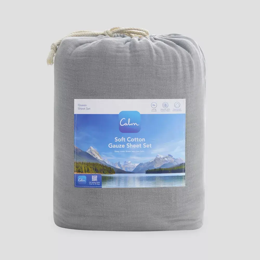 Calm Queen Gauze Sheet Set