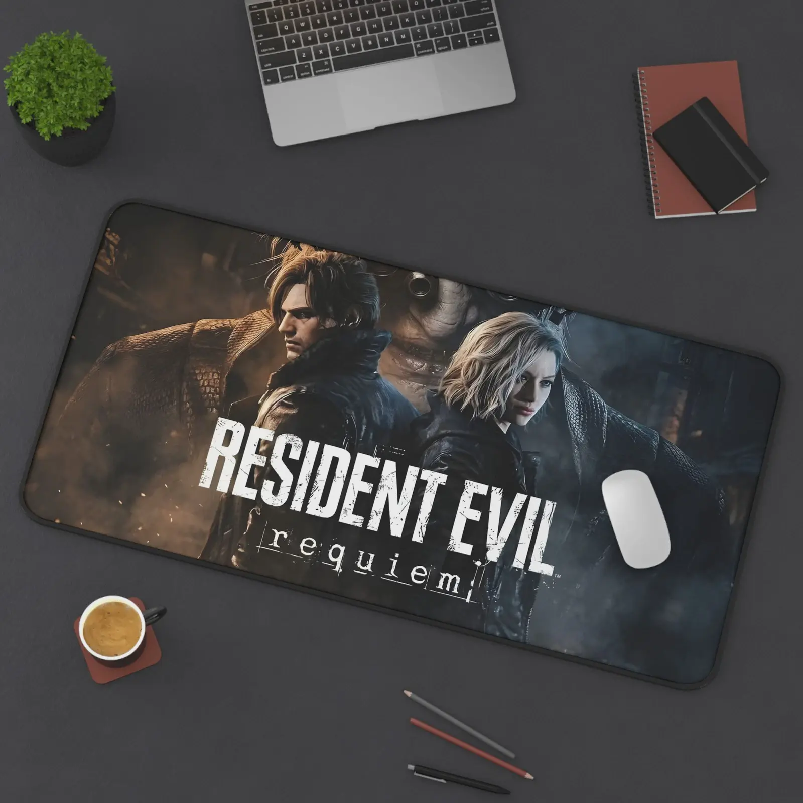 Resident Evil Requiem desk mat | Leon & Claire gaming mousepad