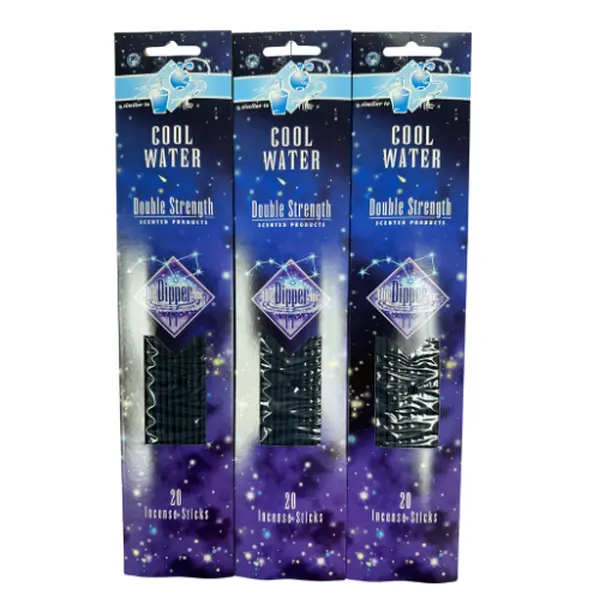 The Dipper Double Strength 11 inch Incense Sticks, Cool Water Pack of 3