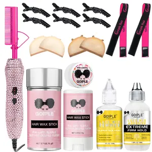 18Counts Diamond Hot Comb Hair Straightener Set Electric Adjustable Heat for Natural Black Hair Wig Styling Sleek Long-Lasting Straightening Brush