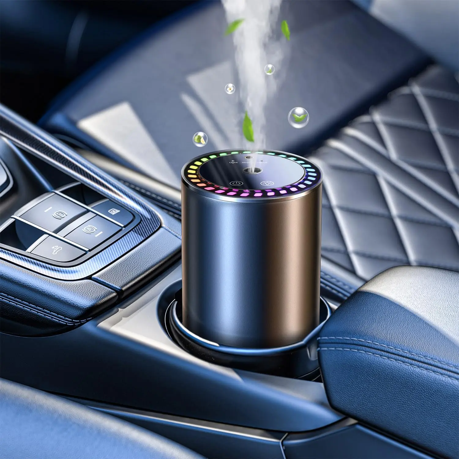 [Weekly Deals] 2026 Smart Car Air Freshener, Car Air Freshener Diffuser, Rechargeable Car Aroma Diffuser, 3 Levels of Adjustable Intelligent Car Diffuser Men's Fragrance with 3 Bottles Oils