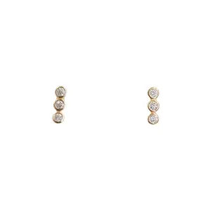 Diamond Drop Studs - 14k Yellow Gold - 0.08ctw