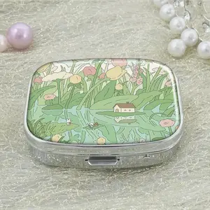 Mini Cartoon Pattern Pill Box, 1 Count 2-grid Medicine Storage Box, Multi-purpose Portable Mini Pill Case, Pill Organizer for Home Outdoor Travel, Vitamin Organizer, Travel Esstensials