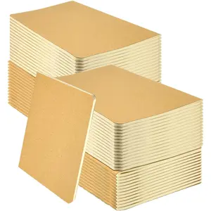 100 Notebooks Bulk, Journaling Kraft Notebooks 5.5 x 8.3 A5 Softcover Notebook for Travelers Students Office Writing Sketch Travel Journal Notepad with 72 Pages 36 Sheets(BrownLined)