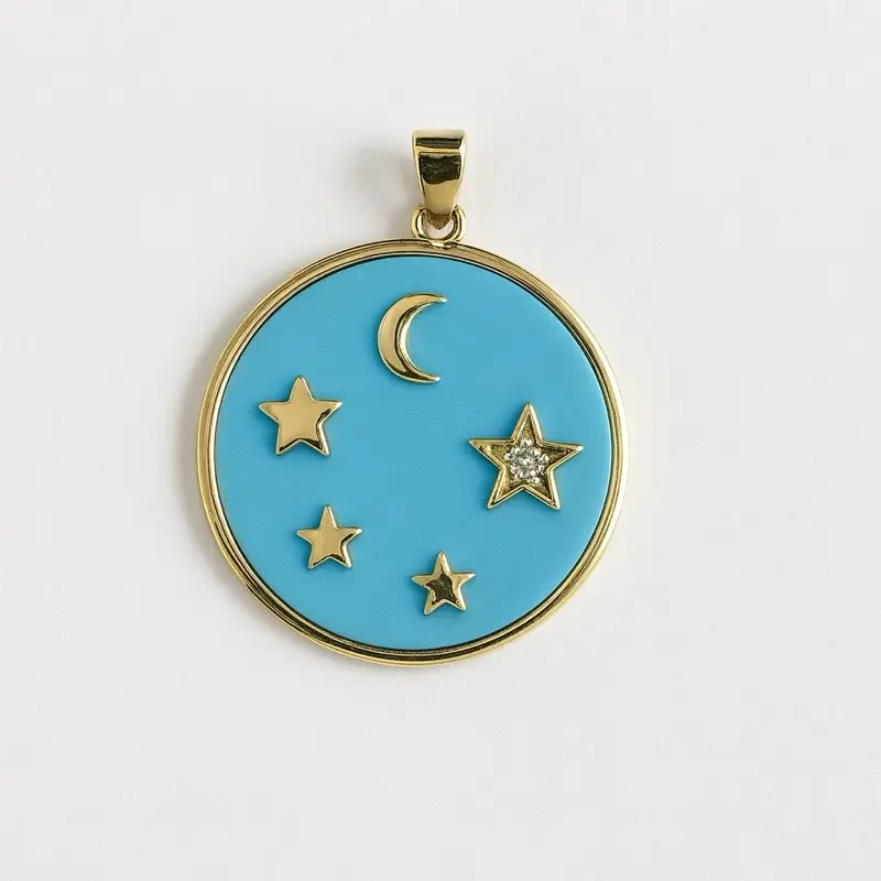 Celestial Moon and Star Pendant Necklace, Elegant Star Necklace, Fashion Costume Jewelry Charm for Accessory Enthusiasts, Elegant Necklace