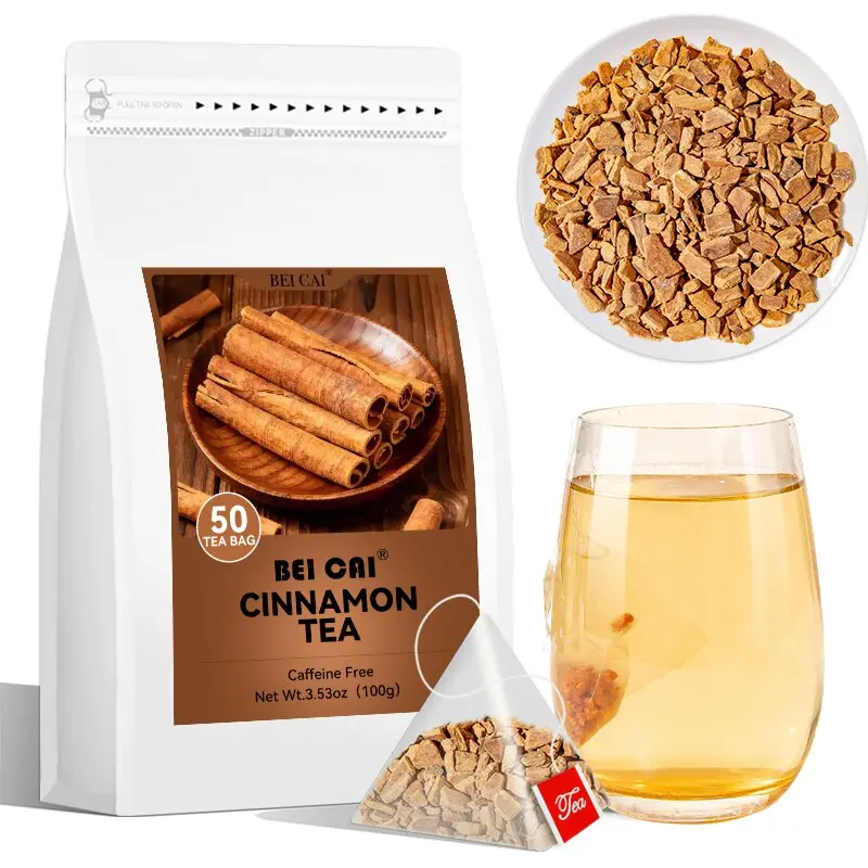 50 Count Cinnamon Tea Bags - Caffeine-Free Herbal Tea Suitable for Hot & Cold Brew, Honey Enhancer Compatible for Honey Addition, Ideal Gift for Tea Lovers
