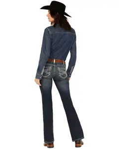 Ariat Women's Women'S Mid Rise Stretch Entwined Boot Cut Jeans - 10017510