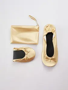 Women's Casual Fashion Soft Comfortable Lightweight Foldable Easy Carry Home Indoor Versatile All-Season Ballet Flats