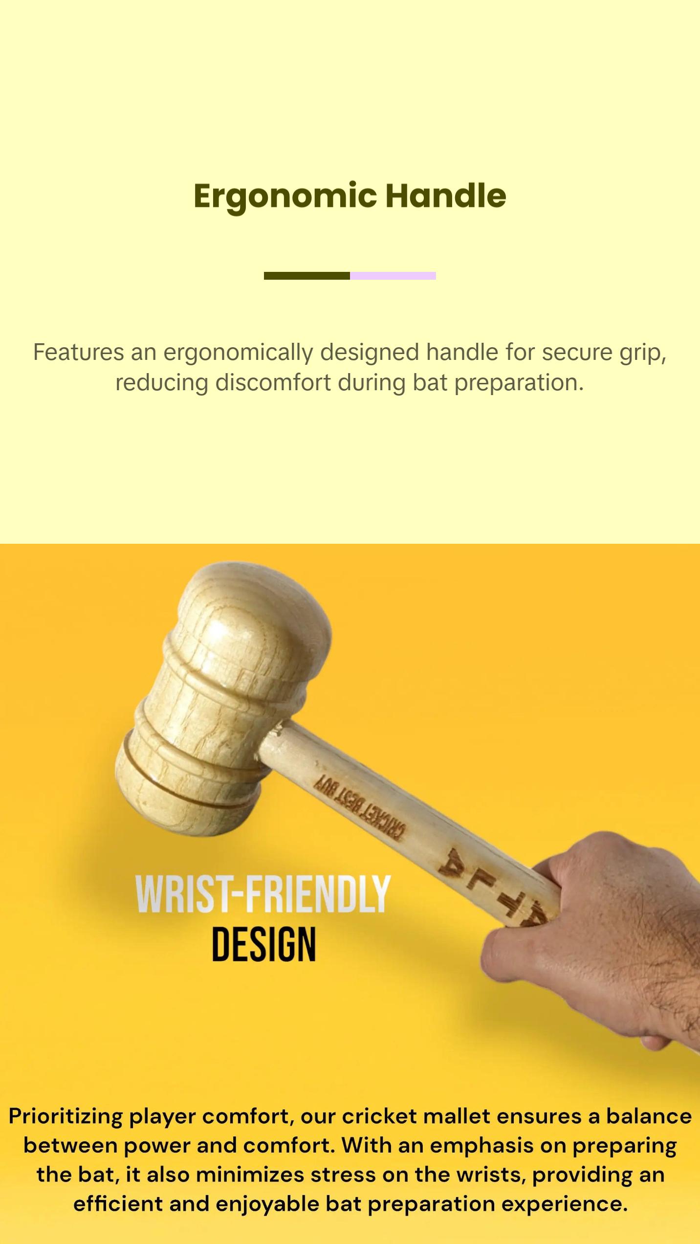 CBB Cricket Bat Mallet Wooden Pro Knocking Bat Hammer