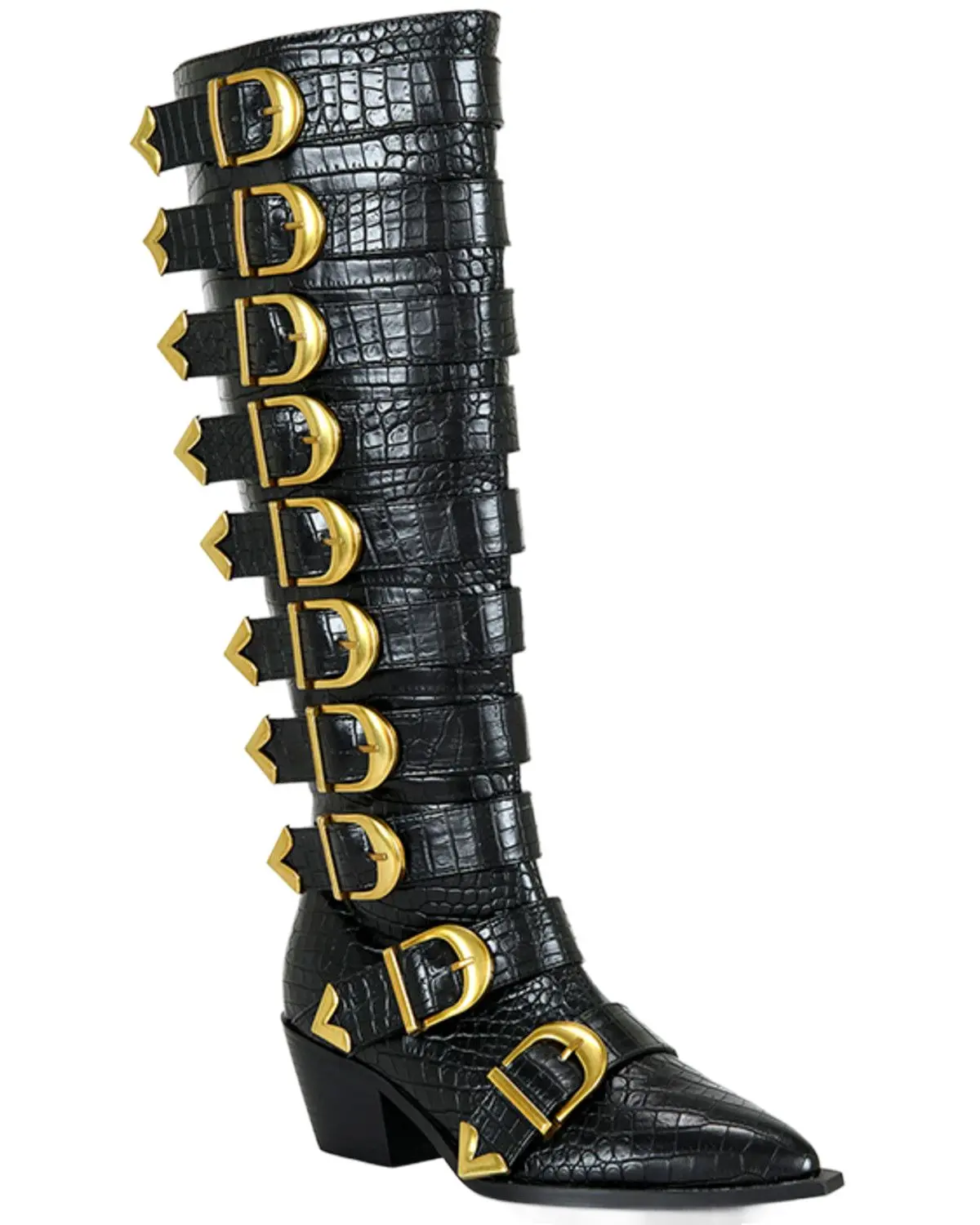 Azalea Wang Women's Women'S Graziana Exotic Print Western Boot Snip Toe - Graziana