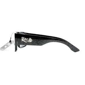 Spider Web Locs Sunglasses - Black Design, Stylish , Classic Style, Black Background with Web Design