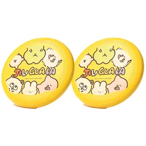 2 Pcs Soft Silicone Flying Disc, Dual-Use Toy for Kids & Dogs, Safe Outdoor Flyer for Backyard Games, Kindergarten Activities & Pet Training Sessions