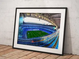 Santiago Bernabeu Poster Real Madrid, Poster Framed Room Decor, Home Decor, Movie