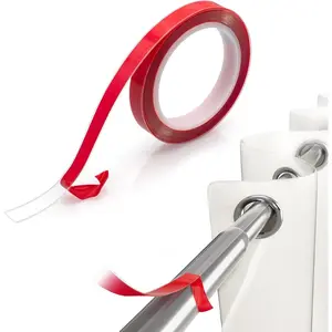 29ft Clear Smooth Silent Curtain Ring Glide Tape Curtain Spacers, Curtain Rod Glide Tape Drapery Ring Slide Tape for Curtain Rods CGTC221