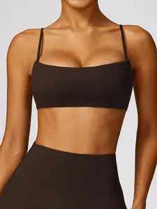 Women's Solid Color, Quick Drying Breathable Comfortable Gym Sports Bra, Ladies Sportswear for Indoor Outdoor Wear