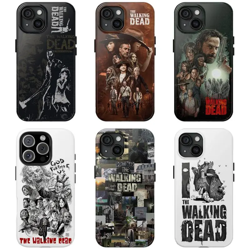 6 Styles The Walking Dead Tough Phone Case Survival Movie Gift For Fan Phone Accessories TWD Phone Case for iPhone17 ProMax /16/15/14/13/12/11 Plus for Samsung phones, suitable for both men and women,