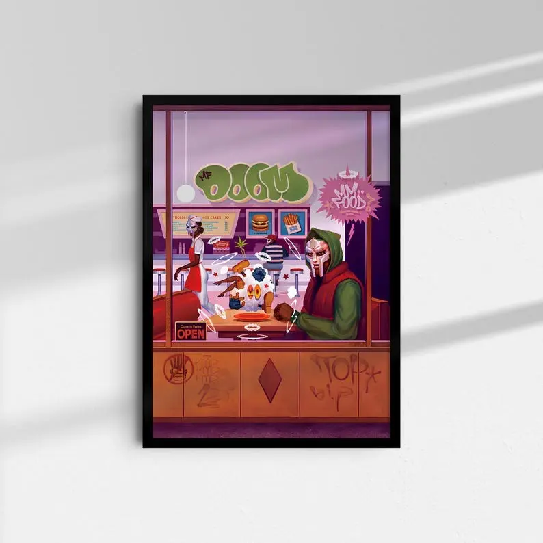 MF Doom Poster - MM Food Poster - Album Cover Poster - Rapper Poster - MF Doom Album - Madvillain Poster