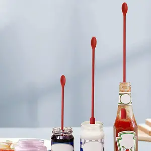 3pcs/set Silicone Spatula, Mini Jam Scraper, Double Headed Jar Spatula, Multifunctional Kitchen Gadget, Baking Utensils Supplies