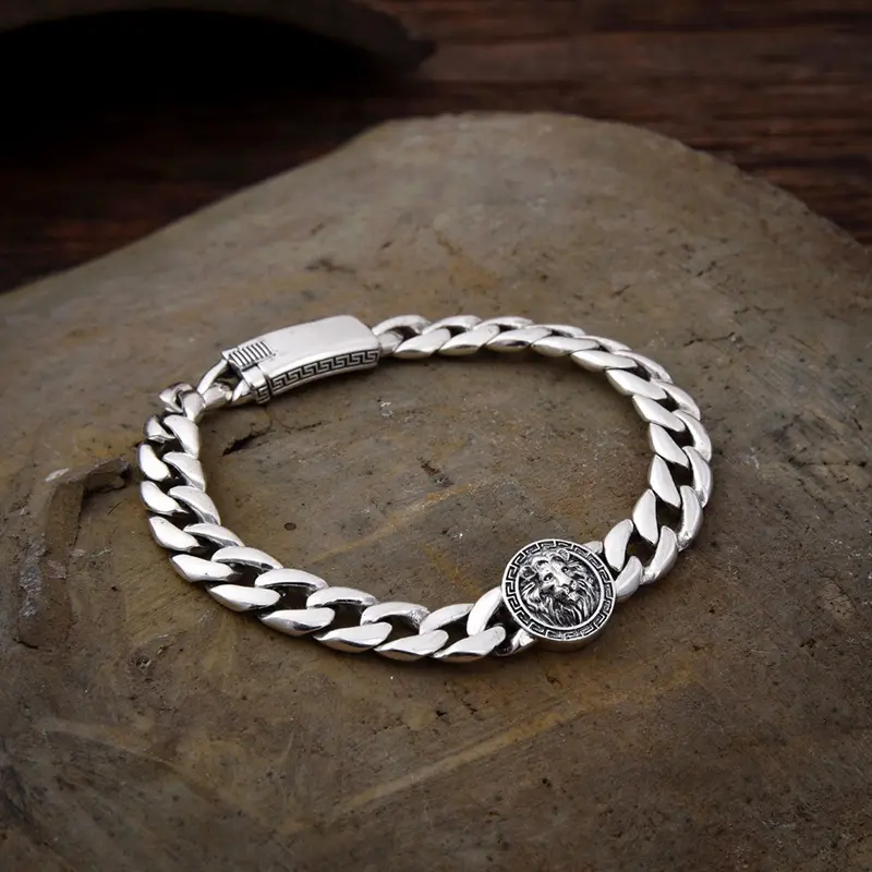 Vintage Lion Head Forest King Bracelet, Trendy for Men and Women, European and American Style