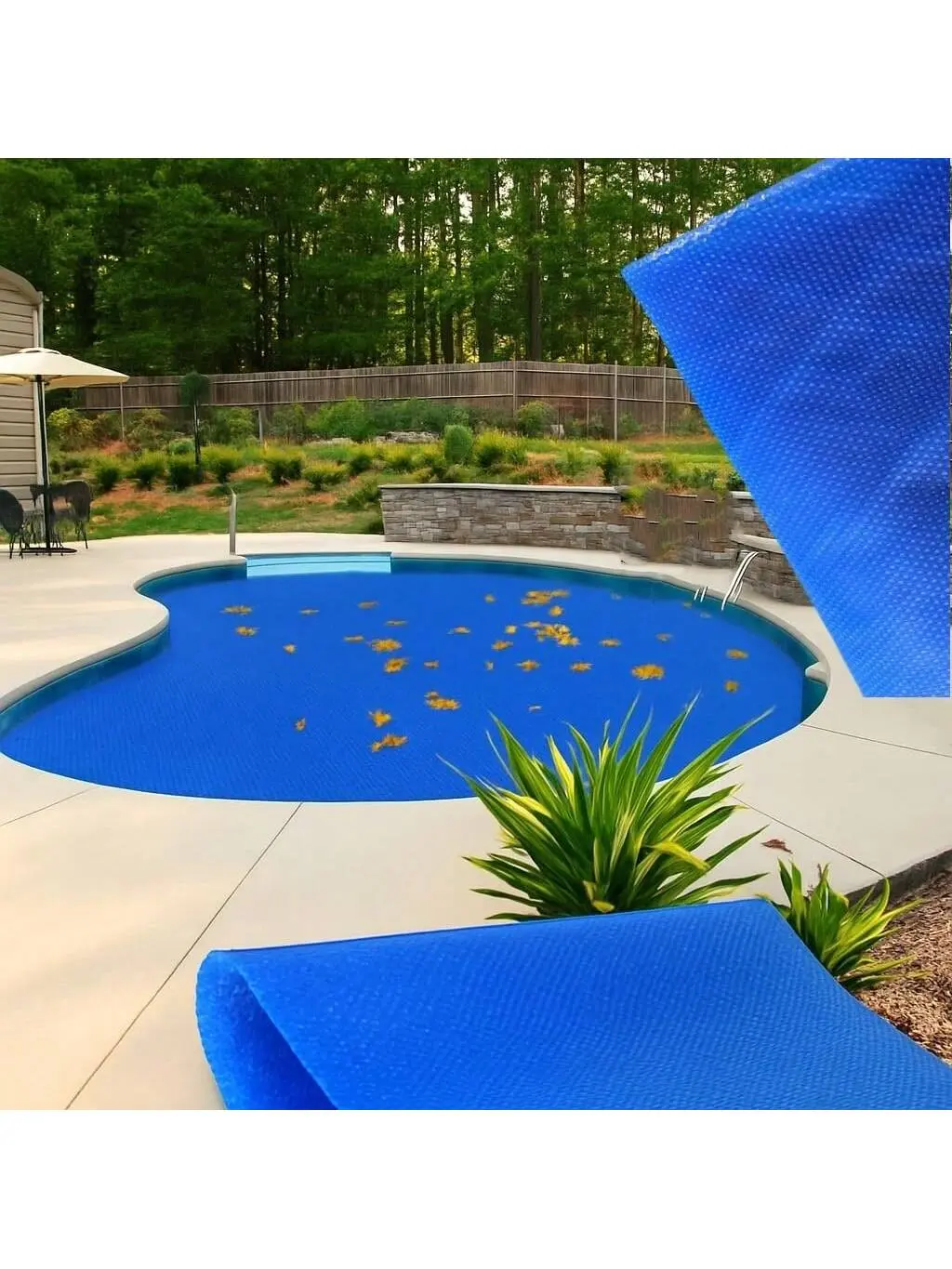 12x24 Ft Rectangular Swimming Pool Cover, 16 Mil Heavy-Duty Solar Cover for Above-Ground and Inground Pools, Evaporation Reducer, Heat Retention Enhancer, Pool Covers For Inground Pools