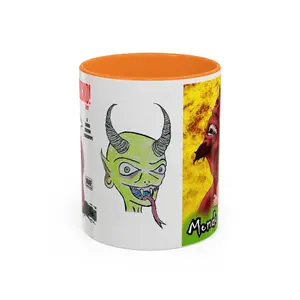 MONDO SCHLOCKO! Low Budget Horror Colorful Devil-Themed Mugs for Coffee Lovers | Unique Gift Idea | Fun Halloween Decor | Quirky Kitchen Accessories | Eye-Catching Drinkware