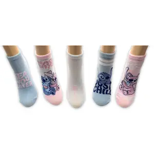 Lilo & Stitch Ladies' Set of 5 No-Show Character Sock Set Lilo & Stitch Ladies' Set of 5 No-Show Character Sock Set