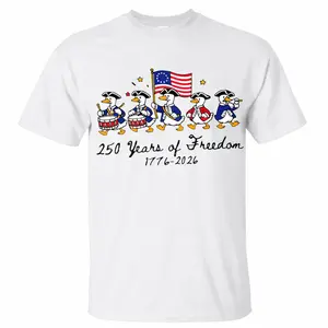 Funny Goose 250th Anniversary Shirt, 250 Years of Freedom Tee, Patriotic Comfort Colors Shirt, 1776 2026 USA Gift for Teacher