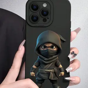 Cartoon Ninja Pattern Phone Case, Full Body Shockproof Phone Protective Cover, Fashion Phone Accessories Compatible with iPhone 16 15 14 13 12 11 Pro Max Phone Cases and iPhone X/XS MAX, 12 13 Mini, iPhone SE4/16E.