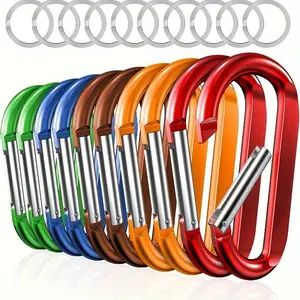 1/510pcs Durable Aluminum Alloy Camping Hooks Hook Carabiner for Tents and Curtains - Multifunctional Mountaineering Accessories for Outdoor Adventures