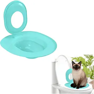 Cat Toilet Training Kit – Reusable Plastic Pet Toilet Trainer with Removable System – Easy Install, Stable & Durable – Portable for Home & Pet Care – Ideal for Cats
